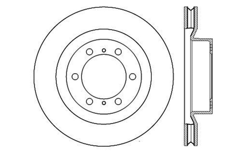 StopTech Slotted & Drilled Sport Brake Rotor Stoptech Brake Rotors - Slot & Drilled  AXOPROS