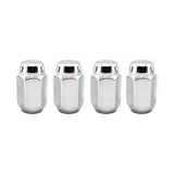 McGard Hex Lug Nut (Cone Seat) M12X1.5 / 13/16 Hex / 1.5in. Length (4-Pack) - Chrome McGard Lug Nuts  AXOPROS