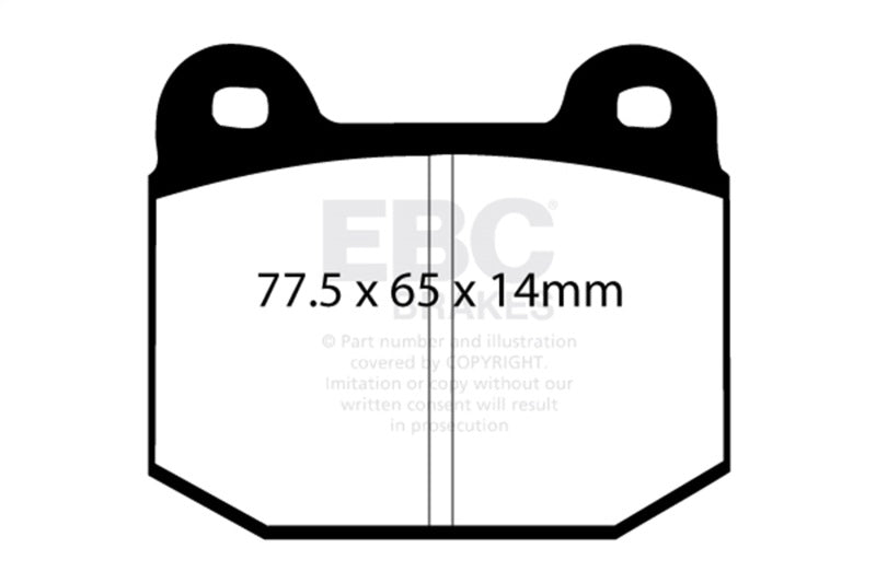 EBC 08+ Lotus 2-Eleven 1.8 Supercharged Yellowstuff Front Brake Pads EBC Brake Pads - Performance  AXOPROS
