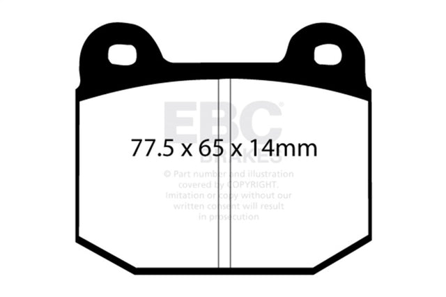EBC 08+ Lotus 2-Eleven 1.8 Supercharged Yellowstuff Front Brake Pads EBC Brake Pads - Performance  AXOPROS