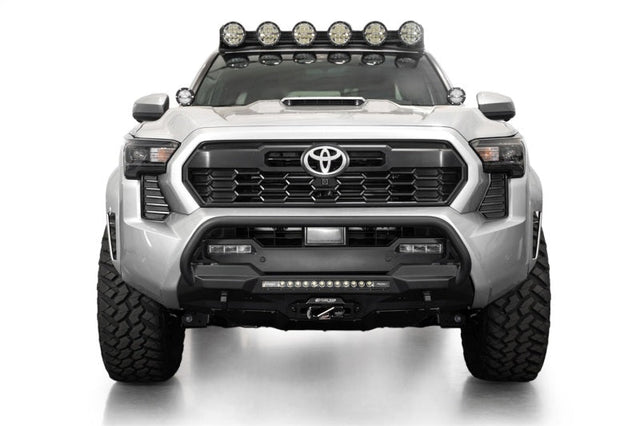 ADD 2024+ Toyota Tacoma Stealth Center Mount Winch Front Bumper w/ Top Hoop Addictive Desert Designs Bumpers - Steel  AXOPROS