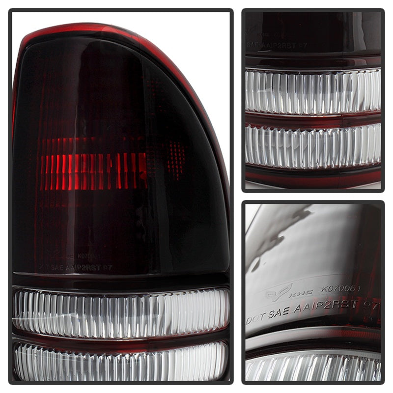 Xtune Dodge Dakota 1997-2004 OEM Style Tail Lights -Red Smoked ALT-JH-DDAK97-OE-RSM SPYDER Tail Lights  AXOPROS