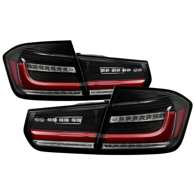 Spyder BMW 3 Series F30 2012-2018 Full LED Tail Lights (ALT-YD-BMWF3012-SEQ-BK) -  Black SPYDER Tail Lights  AXOPROS