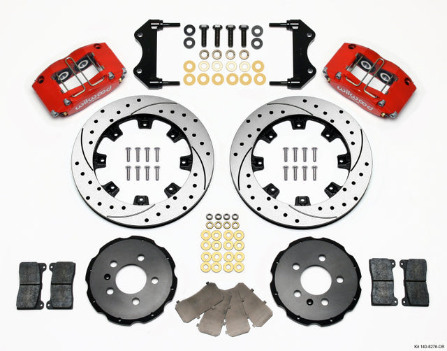 Wilwood Dynapro Radial Front Kit 12.19in Drilled Red 99-03 Jetta IV & Golf IV Wilwood Big Brake Kits  AXOPROS