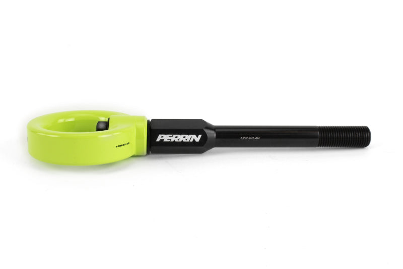 Perrin 02-07 Subaru WRX/STI Tow Hook Kit (Front) - Neon Yellow Perrin Performance Tow Hooks  AXOPROS