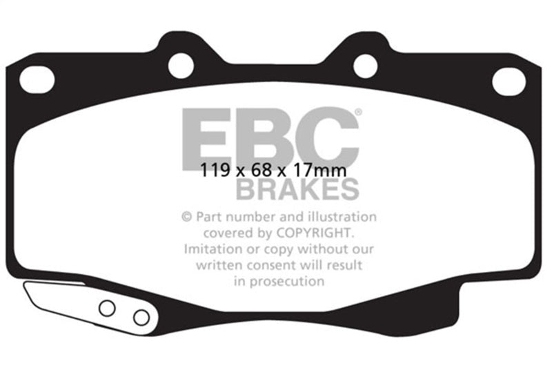 EBC 99-04 Toyota Tacoma 4WD 2.7 Greenstuff Front Brake Pads EBC Brake Pads - Performance  AXOPROS
