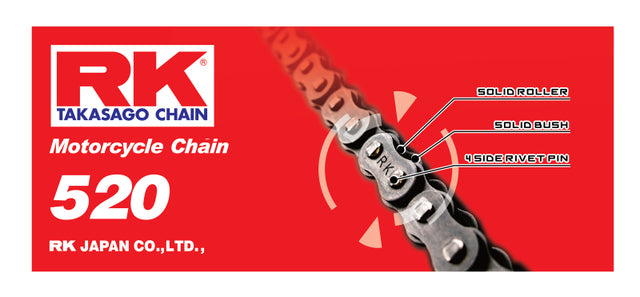 RK Chain 520-100 - Natural RK Chain Chains  AXOPROS