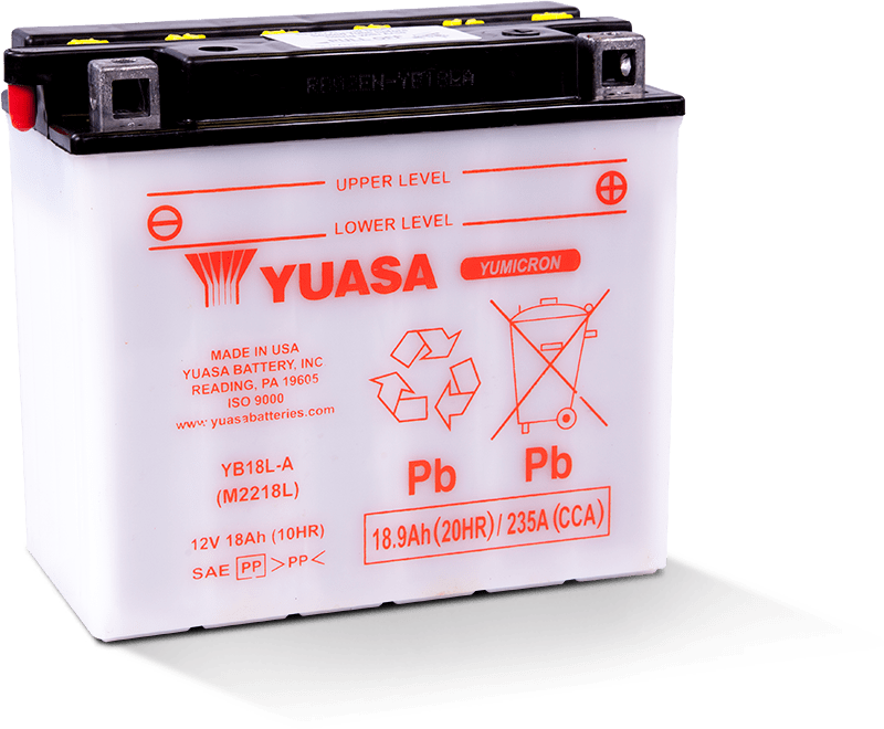 Yuasa YB18L-A Yumicron 12-Volt Battery Yuasa Battery Batteries  AXOPROS