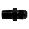 DeatschWerks DeatschWerks 6AN Male Flare to 1/4in Male NPT Adapter - Anodized Matte Black Fittings aftermarket performance part