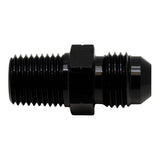 DeatschWerks DeatschWerks 6AN Male Flare to 1/4in Male NPT Adapter - Anodized Matte Black Fittings aftermarket performance part