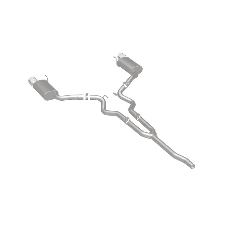 MagnaFlow Cat Back, SS, 2.5in, Street, Dual Split Polished 4.5in Tips 2015 Ford Mustang Ecoboost Magnaflow Catback  AXOPROS