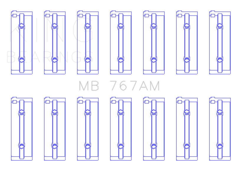 King Toyota 2M/4M/5ME/5MGE/7MGE/7MGTE Main Bearing Set - Size STD King Engine Bearings Bearings  AXOPROS