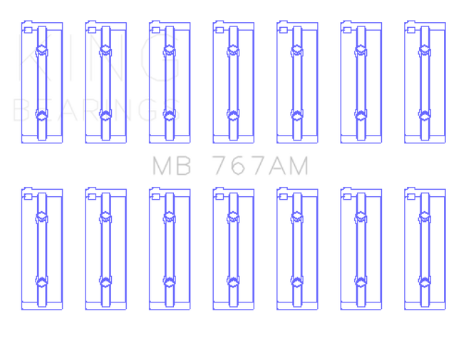 King Toyota 2M/4M/5ME/5MGE/7MGE/7MGTE Main Bearing Set - Size STD King Engine Bearings Bearings  AXOPROS