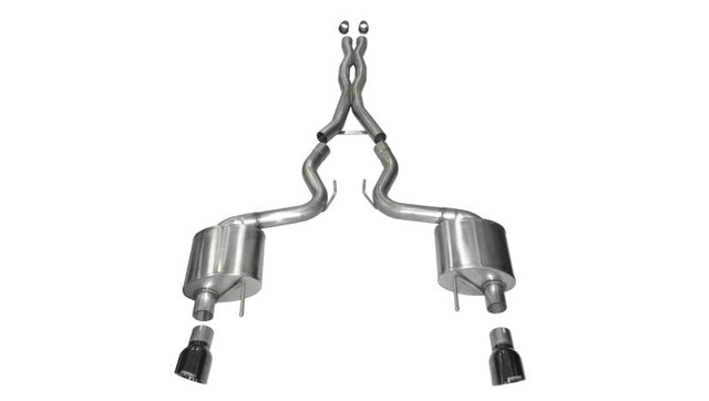 Corsa 2015-2017 Ford Mustang GT Fastback 5.0 3in Xtreme Cat Back Exhaust w/ Dual Black 4.5in Tips CORSA Performance Catback  AXOPROS