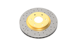 DBA 07+ Toyota Landcruiser 200 Series Rear Cross Drilled & Slotted Street Series Rotor DBA Brake Rotors - Slot & Drilled  AXOPROS