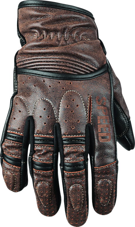 Speed and Strength Speed and Strength Rust and Redemption Leather Gloves Brown - Small Gloves aftermarket performance part
