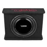 DS18 DS18 Single 12in Shallow Subwoofer and Enclosure 350 Watts RMS Amplified Sealed Black Carpet Subwoofers aftermarket performance part
