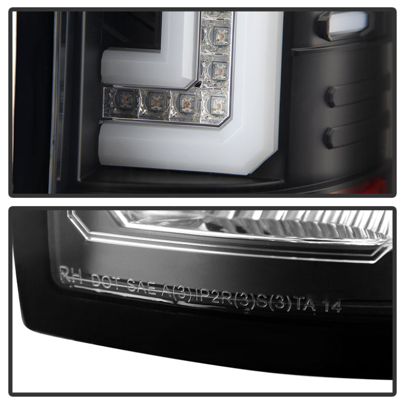 Spyder GMC Sierra 14-16 LED Tail Lights Black ALT-YD-GS14-LBLED-BK SPYDER Tail Lights  AXOPROS