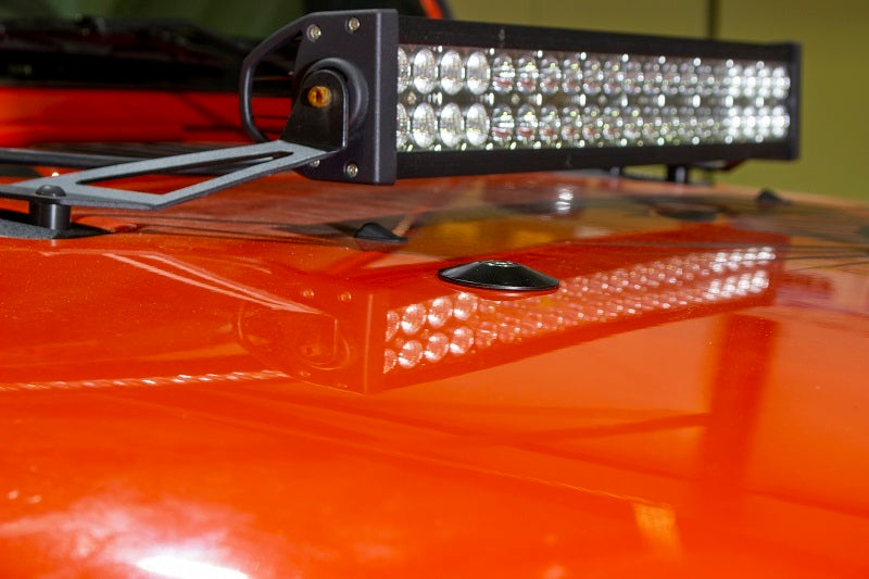 Kentrol 97-19 Jeep Wrangler JK/TJ Hood Bumper Deletes Black Powdercoat Stainless Steel Kentrol Bumpers - Steel  AXOPROS