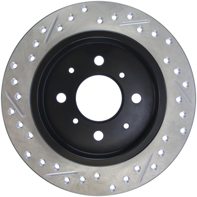 StopTech 90-96 Acura Integra / 97-01 Integra (Exc. Type R) Slotted & Drilled Left Rear Rotor Stoptech Brake Rotors - Slot & Drilled  AXOPROS