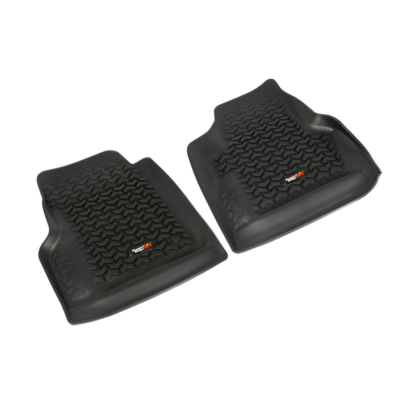 Rugged Ridge Floor Liner Front Black 1997-2006 Jeep Wrangler TJ / LJ Rugged Ridge Floor Mats - Rubber  AXOPROS