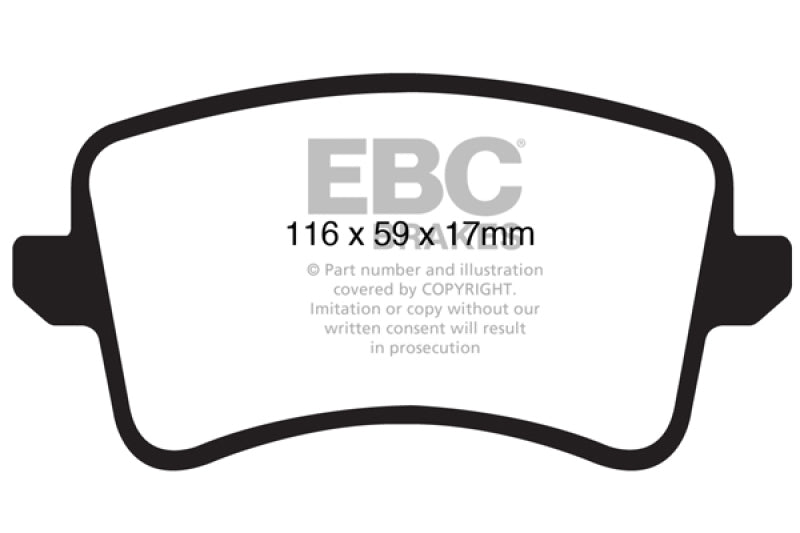 EBC 09-11 Audi A4 2.0 Turbo Yellowstuff Rear Brake Pads EBC Brake Pads - Performance  AXOPROS