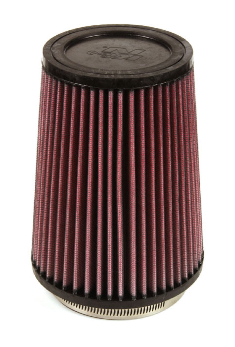 K&N Filter Universal Rubber Filter 4 inch Flange 5 3/8 inch Base 4 3/8 inch Top 7 inch Height K&N Engineering Air Filters - Universal Fit  AXOPROS