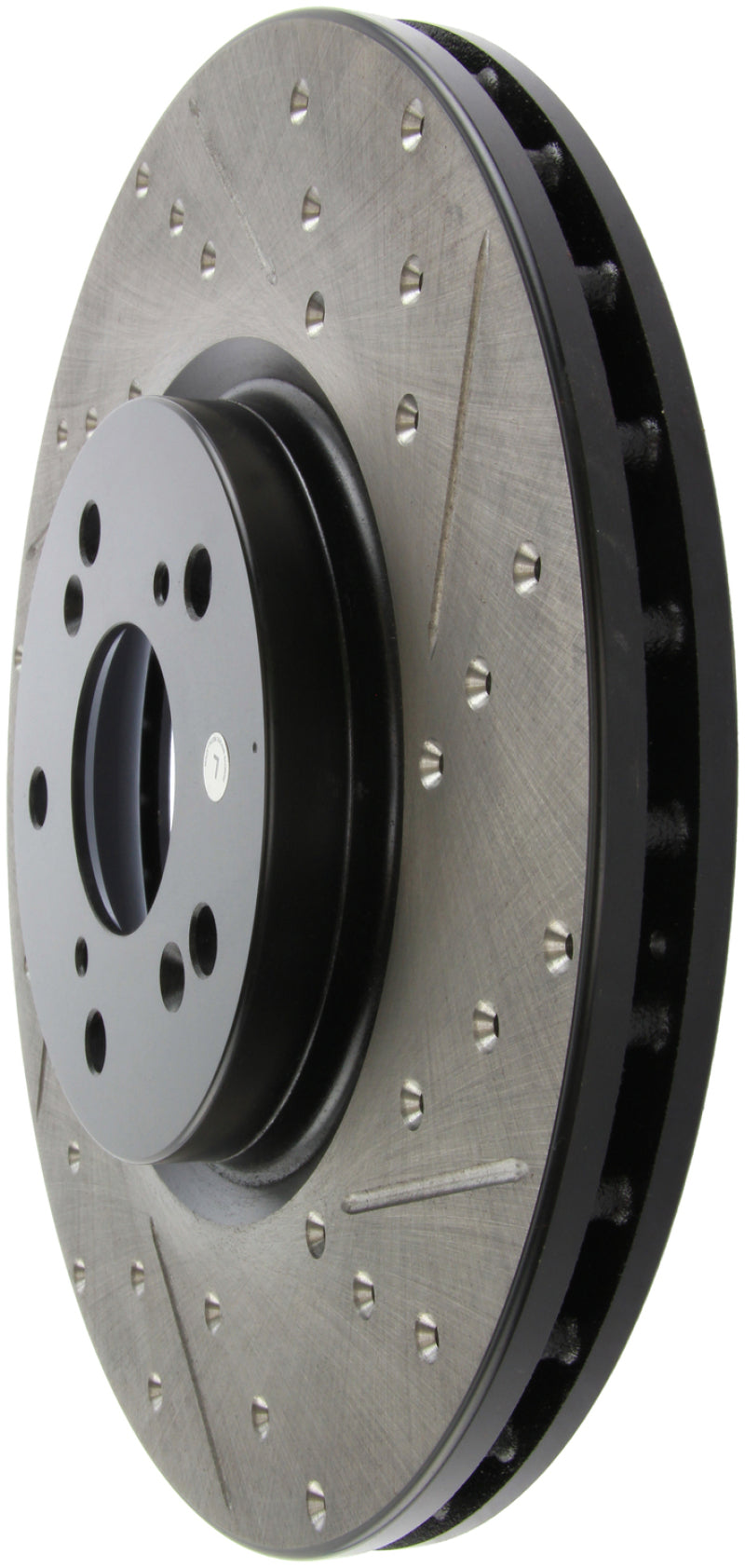 StopTech 04-08 Acura TL (Brembo Caliber) SportStop Slotted &amp; Drilled Left Front Rotor Stoptech Brake Rotors - Slot & Drilled  AXOPROS