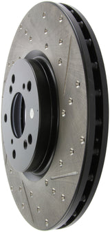 StopTech 04-08 Acura TL (Brembo Caliber) SportStop Slotted &amp; Drilled Left Front Rotor Stoptech Brake Rotors - Slot & Drilled  AXOPROS