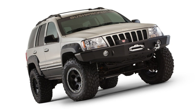 Bushwacker 99-04 Jeep Grand Cherokee Cutout Style Flares 4pc - Black Bushwacker Fender Flares  AXOPROS