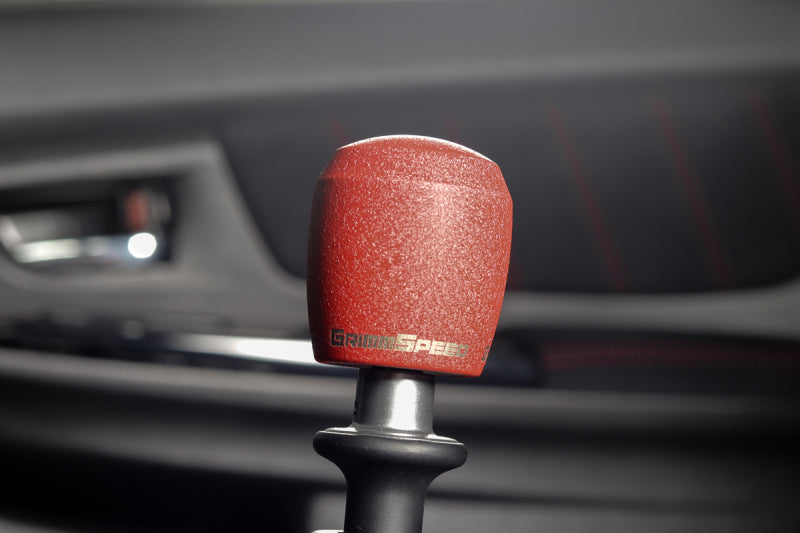 GrimmSpeed Stubby Shift Knob Stainless Steel Red - M12x1.25 GrimmSpeed Shift Knobs  AXOPROS