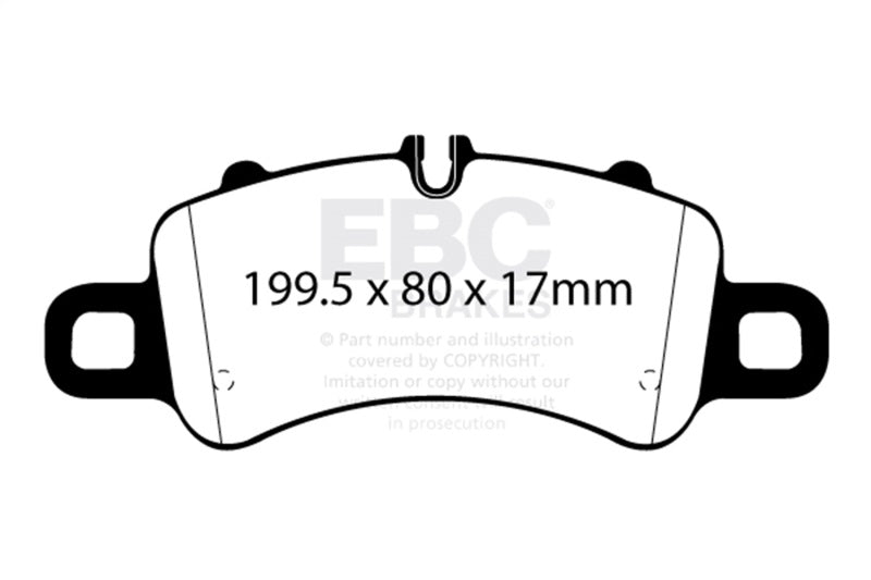 EBC 17-18 Porsche 718 Boxster 2.5L Redstuff Front Brake Pads EBC Brake Pads - Performance  AXOPROS