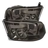 Spyder Dodge Ram 1500 09-14 10-14 Projector Headlights Halogen- LED Halo LED- Smke PRO-YD-DR09-HL-SM SPYDER Headlights  AXOPROS