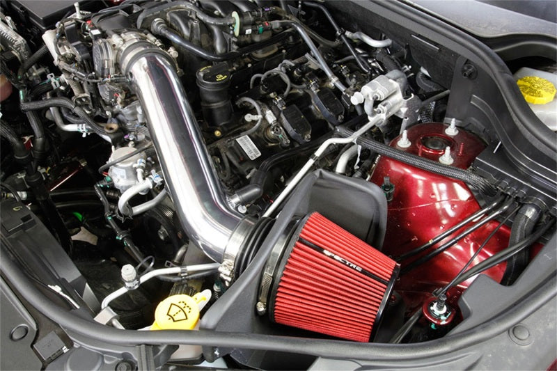 Spectre 16-18 Jeep Grand Cherokee V6-3.6L F/I Air Intake Kit - Polished w/Red Filter Spectre Cold Air Intakes  AXOPROS