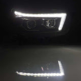AlphaRex 10-13 Toyota 4Runner LUXX LED Proj Headlights Plank Style Black w/Seq Signal/DRL AlphaRex Headlights  AXOPROS