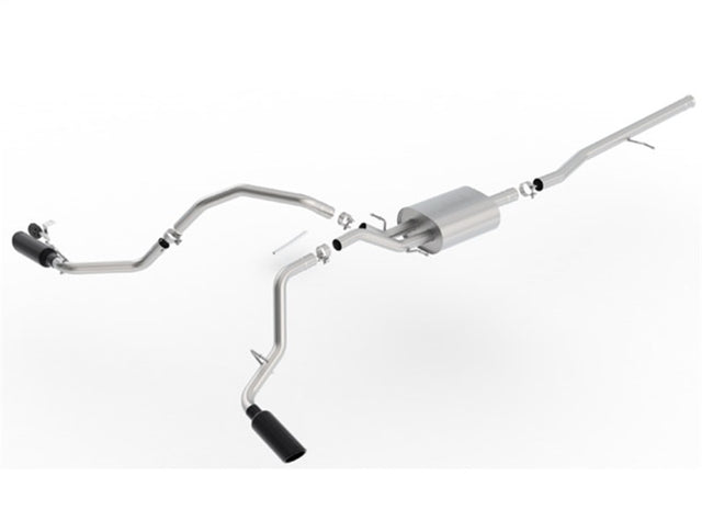 Borla 14-18 Chevrolet Silverado 1500 AT/MT 4DR SS S-Type Catback Exhaust Black Chrome Tip Borla Catback  AXOPROS
