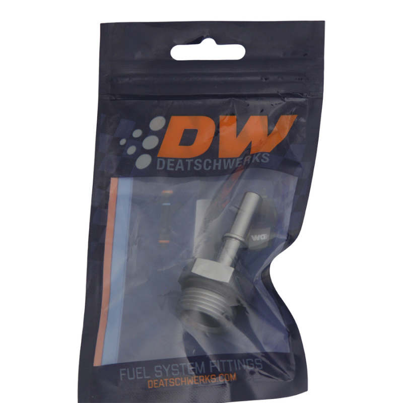 DeatschWerks 10AN ORB Male to 5/16in Male EFI Quick Connect Adapter - Anodized DW Titanium DeatschWerks Fuel Components Misc  AXOPROS