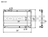 Koyo 06-13 Lexus IS250/IS350 2.5L/3.5L (6MT/AT) Radiator Koyo Radiators  AXOPROS