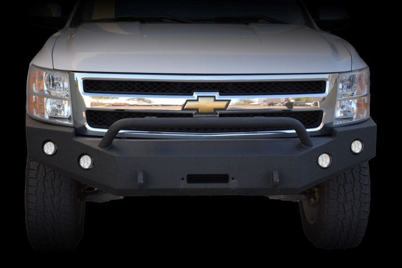 DV8 Offroad 07-13 Chevrolet Silverado 1500 Front Bumper - Black Powdercoat DV8 Offroad Bumpers - Steel  AXOPROS