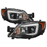 Spyder Subaru WRX 08-09 Projector Headlights - Halogen Model Only - Black PRO-YD-SWRX08-LBDRL-BK SPYDER Headlights  AXOPROS