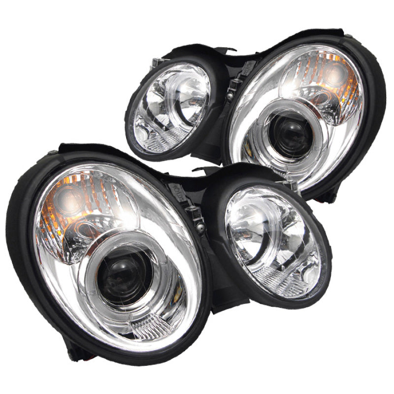 Spyder Mercedes Benz CLK 98-02 Projector Headlights Halogen Model- LED Halo Chrm PRO-YD-MBCLK98-HL-C SPYDER Headlights  AXOPROS