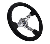 NRG Reinforced Steering Wheel (350mm / 3in. Deep) Blk Suede w/Hydrodipped Digi-Camo Spokes NRG Steering Wheels  AXOPROS