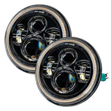 Oracle 07-18 Jeep Wrangler JK Switchback LED Halo Headlights - Amber/White - Switchback ORACLE Lighting Headlights  AXOPROS