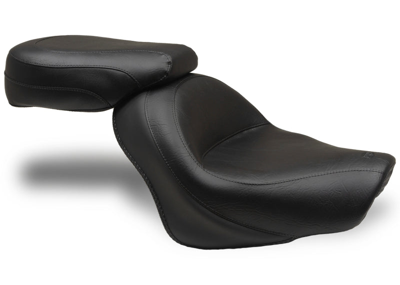 Mustang 07-15 Honda VT750C2 Spirit,10-20 Phantom Wide Touring 2PC Seat - Black Mustang Motorcycle Two-Piece Motorcycle Seats  AXOPROS