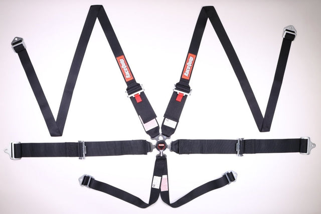 RaceQuip Black SFI CAMLOCK 6pt PU Lap HNR Seat Belt Racequip Seat Belts & Harnesses  AXOPROS