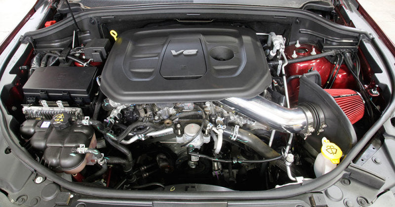 Spectre 16-18 Jeep Grand Cherokee V6-3.6L F/I Air Intake Kit - Polished w/Red Filter Spectre Cold Air Intakes  AXOPROS