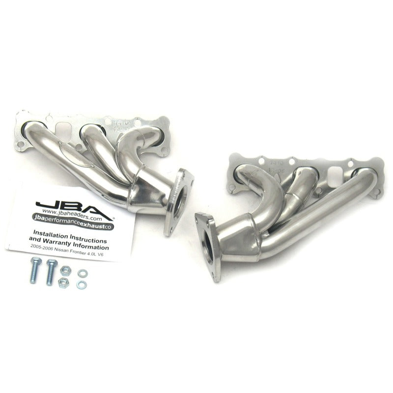 JBA 04-15 Nissan 4.0L V6 1-5/8in Primary Silver Ctd Cat4Ward Header JBA Headers & Manifolds  AXOPROS