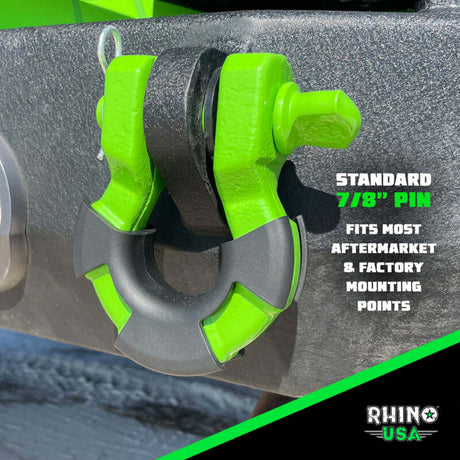 Rhino USA Rhino USA 8T Super Shackle 2-Pack (Green) Shackle Kits aftermarket performance part