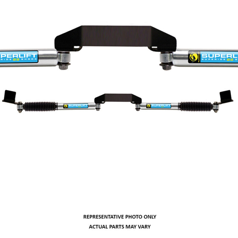 Superlift 05-19 Ford F-250 SD 4WD Dual Steering Stabilizer Kit - SL SS Bilstein (Gas) 3in Lift Req. Superlift Steering Stabilizer  AXOPROS