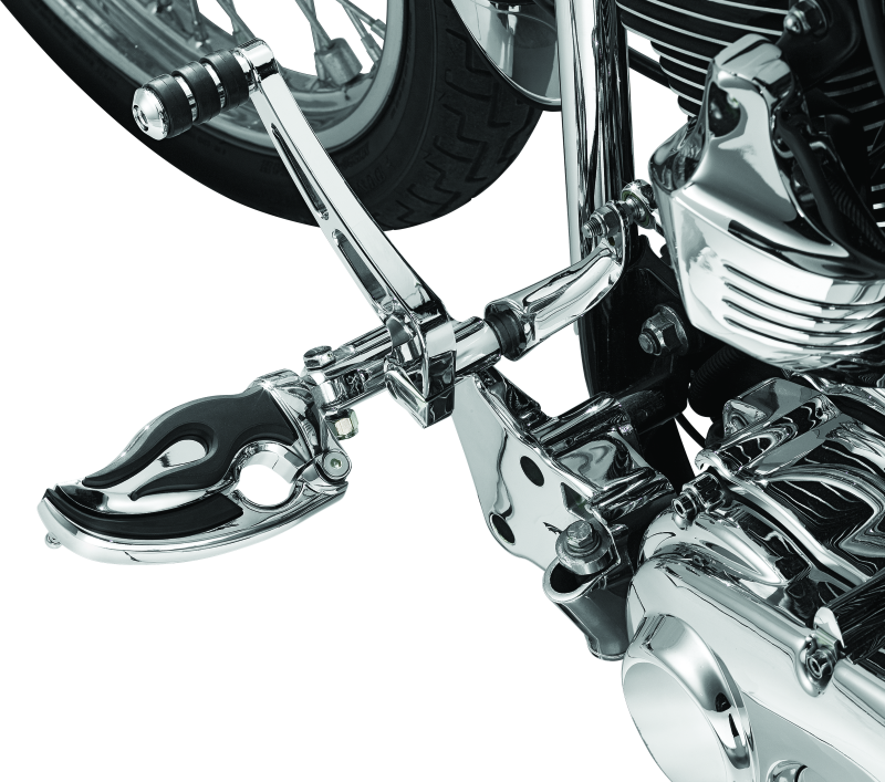 Kuryakyn Flamin Switchblade With Male Mount Adapter Chrome Kuryakyn Footpegs  AXOPROS